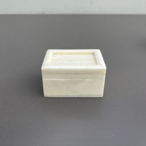 Boite rectangle mini en os blanc